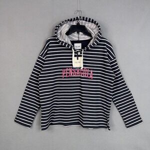 Pensacola Hoodie Womens Medium Navy White Striped Pullover Gear For Sports NWT